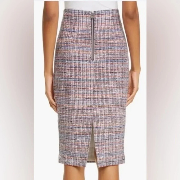 Veron­i­ca Beard Jo­da Mul­ti­col­ored Tweed Skirt Pink - Picture 2 of 13